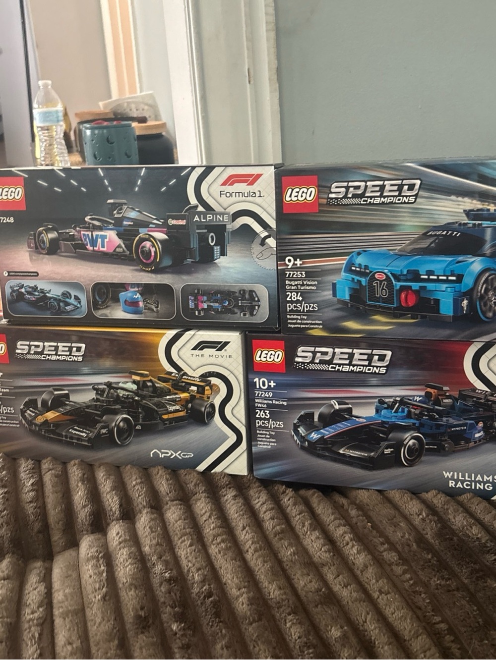 Lego Speed Champions Formula 1 Race Cars - Black, Blue & Gold Accents